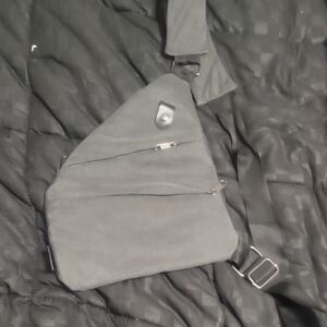 Medium No Brand Unisex Crossbody In Dark Gray